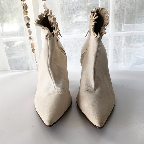 Free People, Lawless Western Inspired Ankle Boots with Fringe, Size 37 - Picture 5 of 9